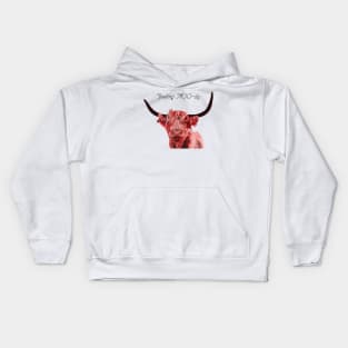 Highland cow (fluffy cow) Kids Hoodie